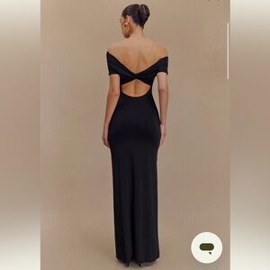 Meshki Imogen off the Shoulder Slinky Dress